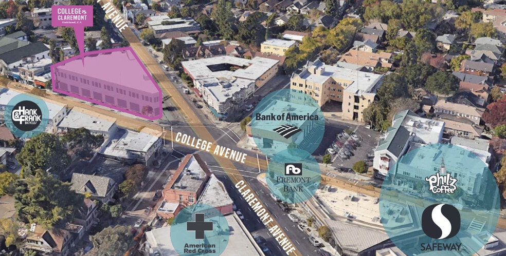 6039 College Ave, Oakland, CA for lease - Aerial - Image 2 of 5
