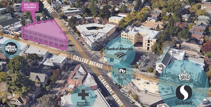 6039 College Ave, Oakland, CA - AERIAL  map view - Image1