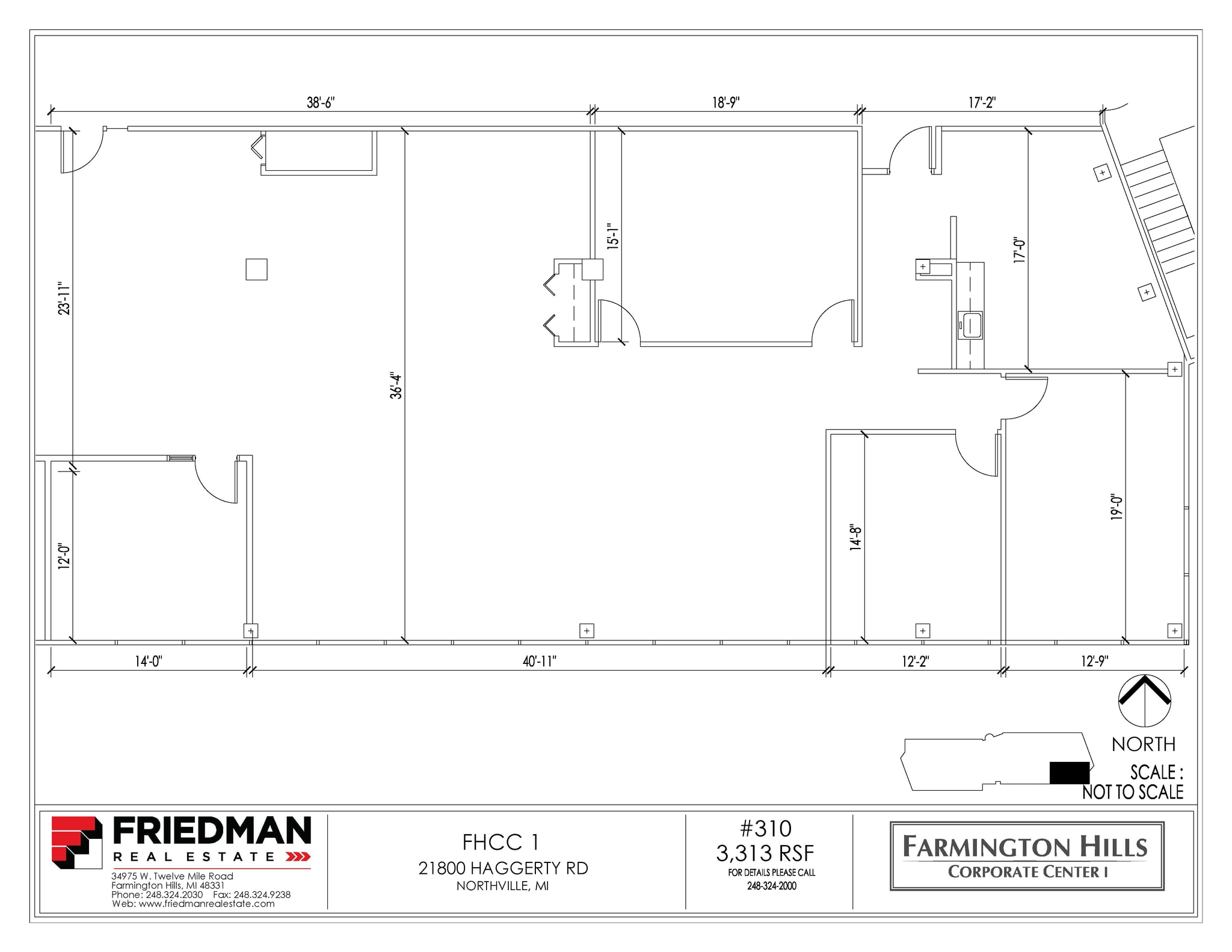 21800 Haggerty Rd, Northville, MI for lease Floor Plan- Image 1 of 3