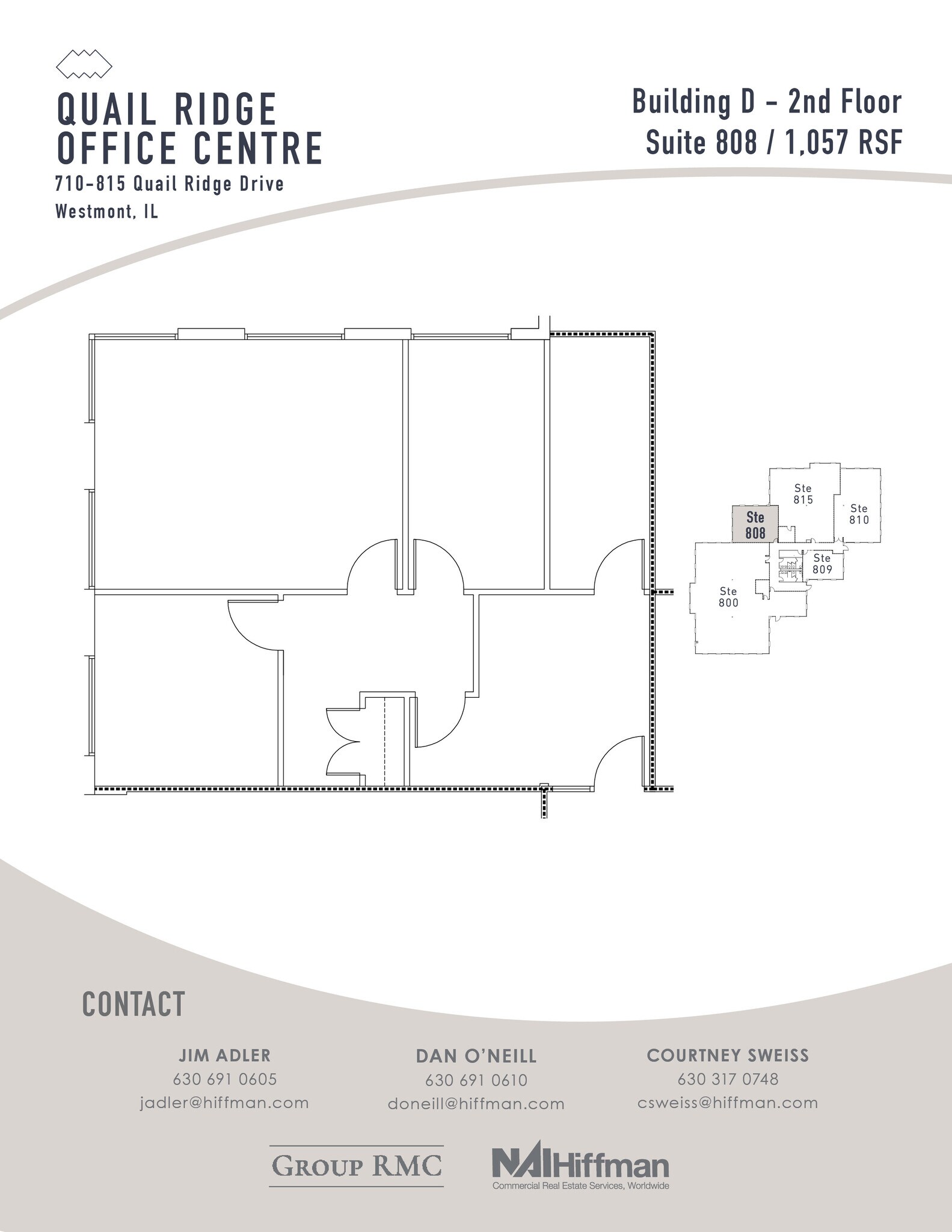 300-490 Quail Ridge Dr, Westmont, IL à louer Plan d’étage- Image 1 de 1