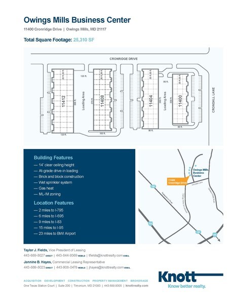 11400 Cronridge Dr, Owings Mills, MD à louer - Autre - Image 2 de 2