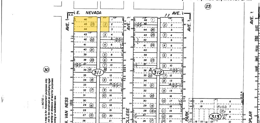 190 N Van Ness Ave, Fresno, CA à vendre - Plan cadastral - Image 2 de 21