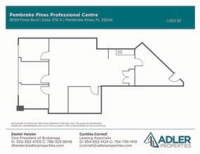 9050 Pines Blvd, Pembroke Pines, FL à louer Plan d’étage- Image 1 de 2