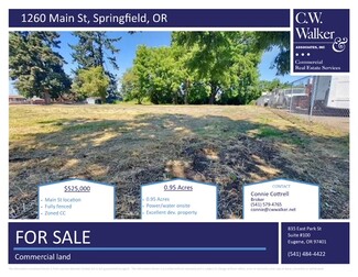 Plus de détails pour 1260 Main St, Springfield, OR - Terrain à vendre