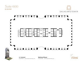 2200 Ross Ave, Dallas, TX à louer Plan d  tage- Image 1 de 1