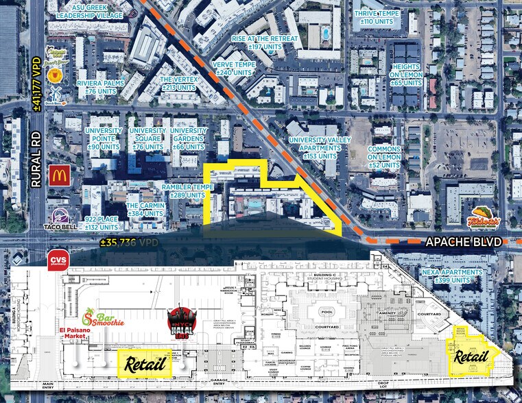 1100 E Apache Blvd, Tempe, AZ à louer - Photo du bâtiment - Image 2 de 2