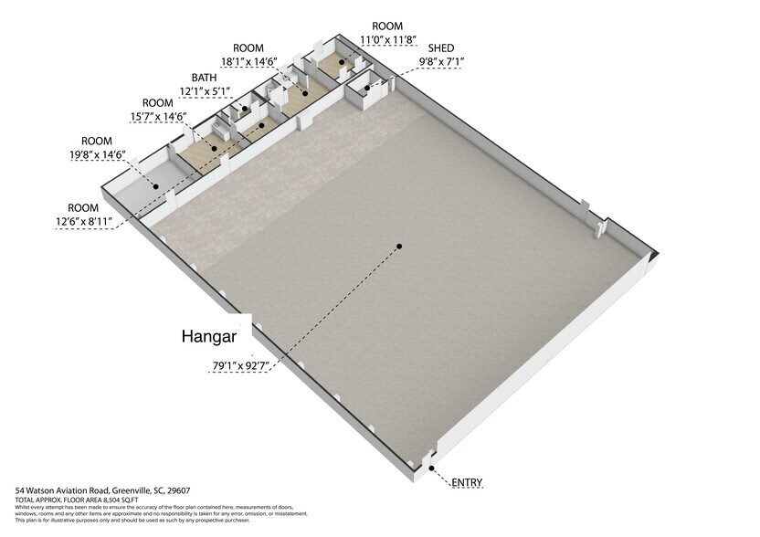 58 Watson Aviation Rd, Greenville, SC à louer - Plan d’étage - Image 2 de 4