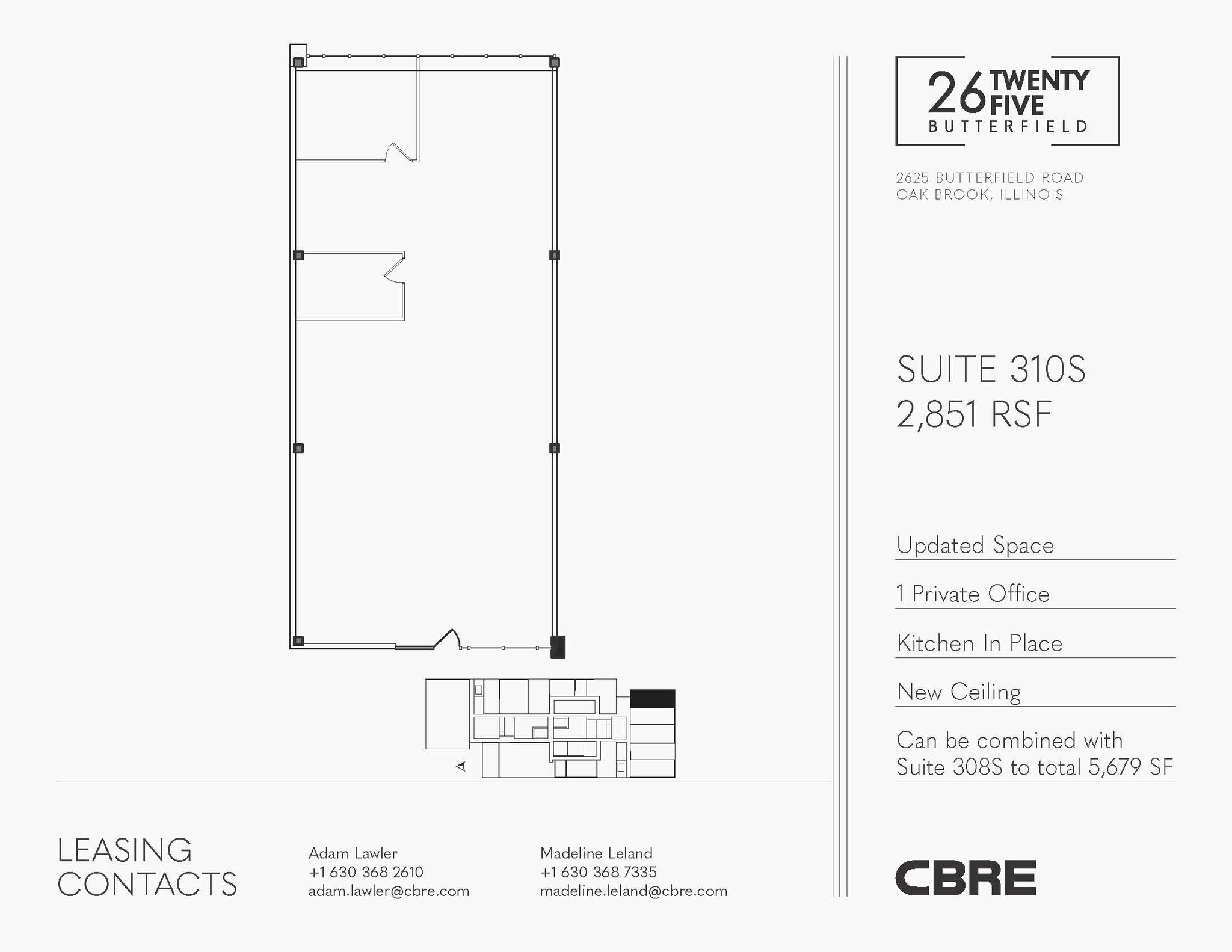 2625 Butterfield Rd, Oak Brook, IL for lease Floor Plan- Image 1 of 5