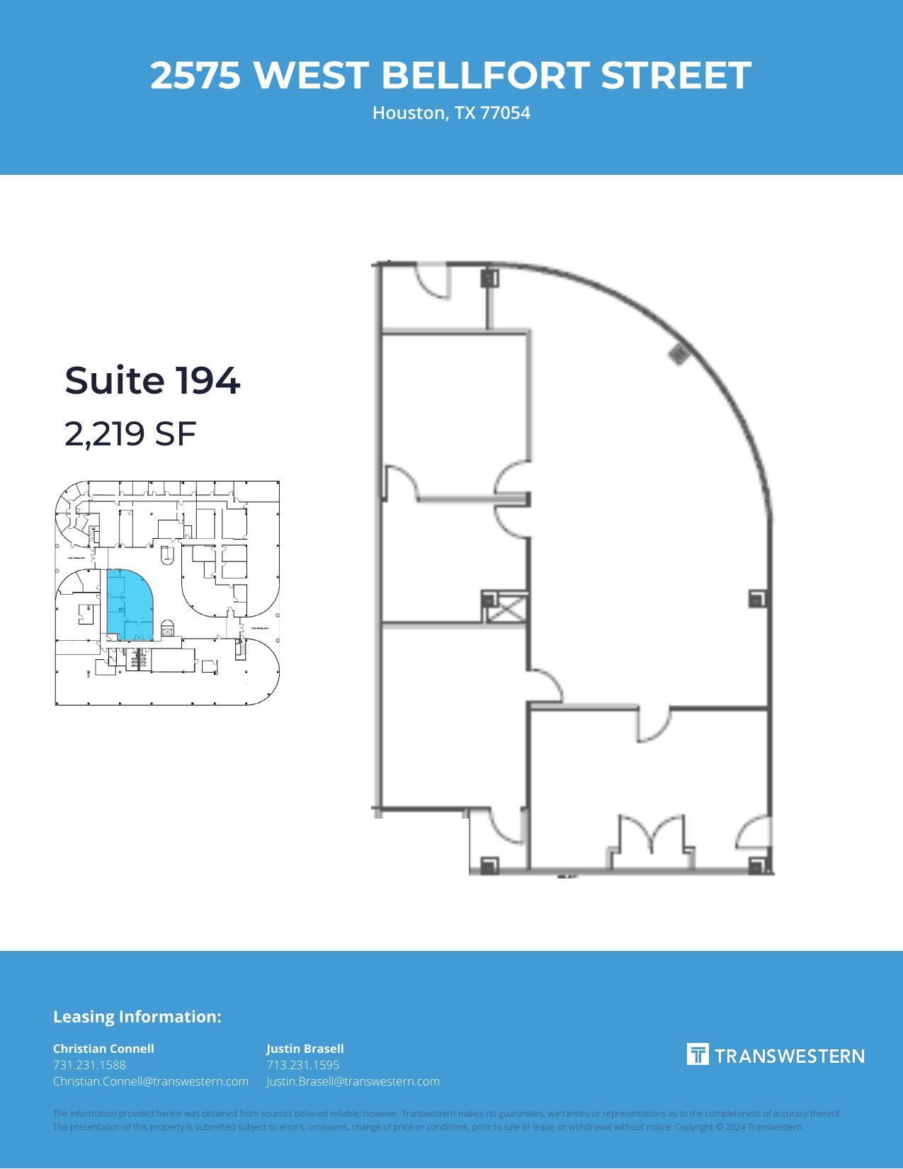 2575 W Bellfort St, Houston, TX à louer Plan d’étage- Image 1 de 1