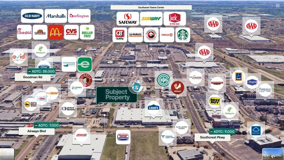 62 Moore Dr, Southaven, MS for sale - Aerial - Image 2 of 2