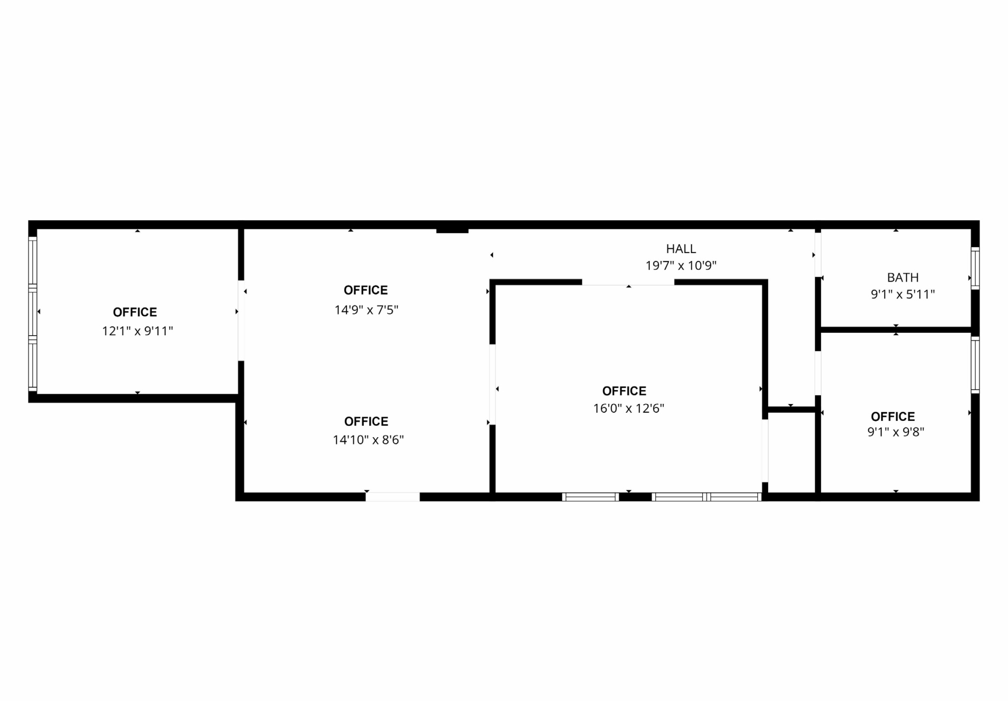 23900-23906 Woodward Ave, Pleasant Rdg, Pleasant Ridge, MI à louer Plan d’étage- Image 1 de 4