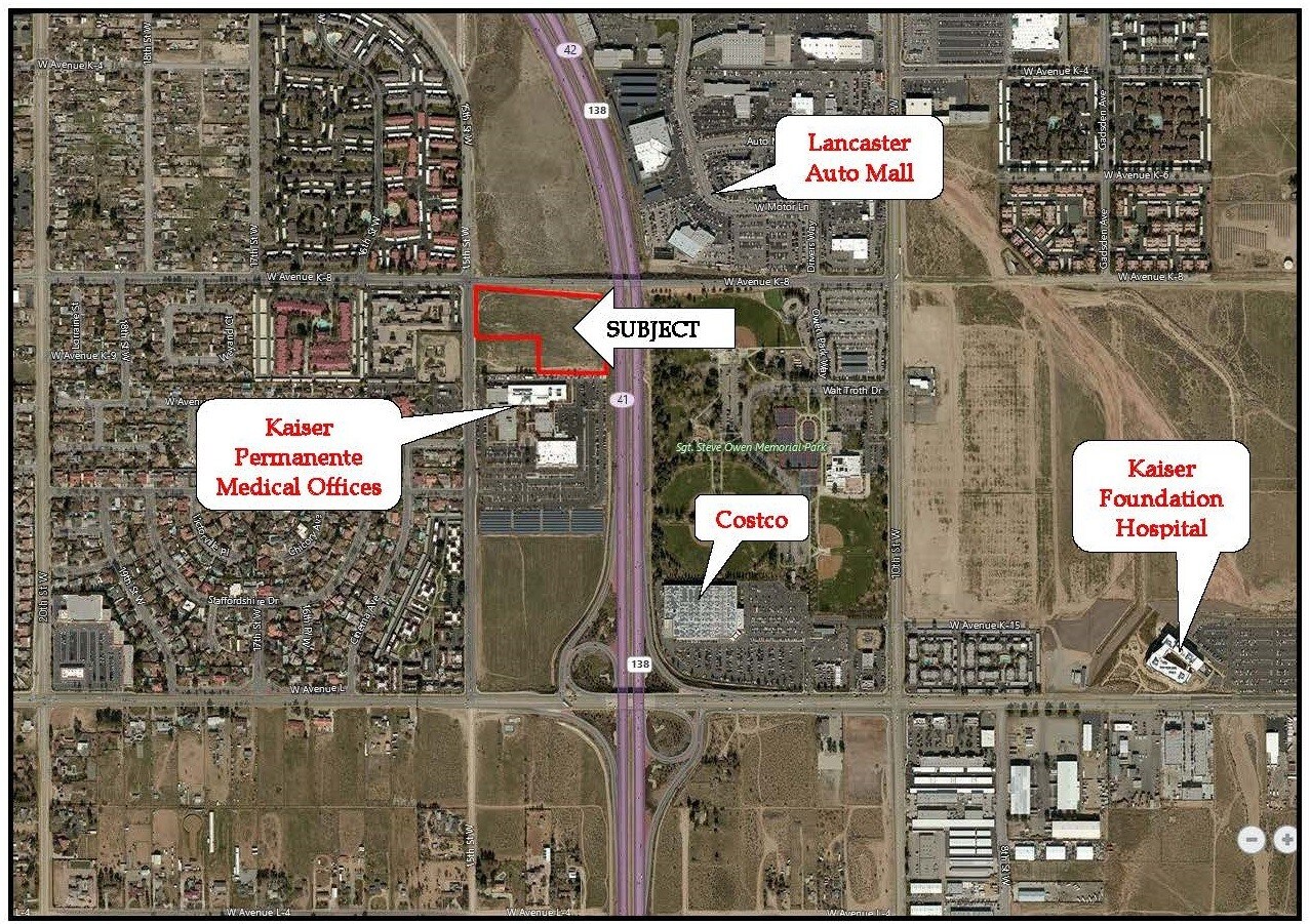 Sec 15th Street W & Avenue K-8, Lancaster, CA à vendre Aérien- Image 1 de 3