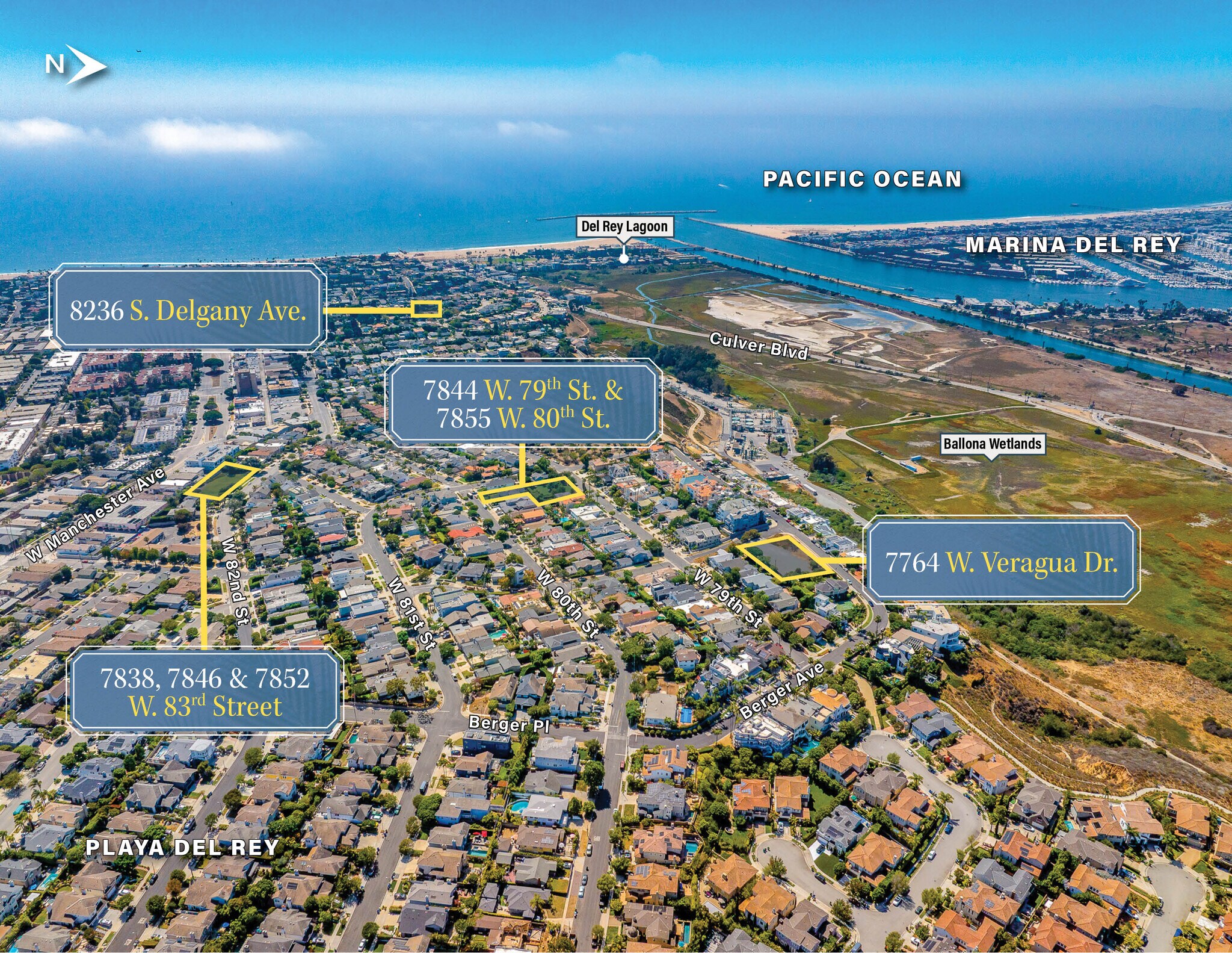 Playa del Rey Development Sites for SFH portefeuille de 6 propriétés à vendre sur LoopNet.ca Aérien- Image 1 de 9