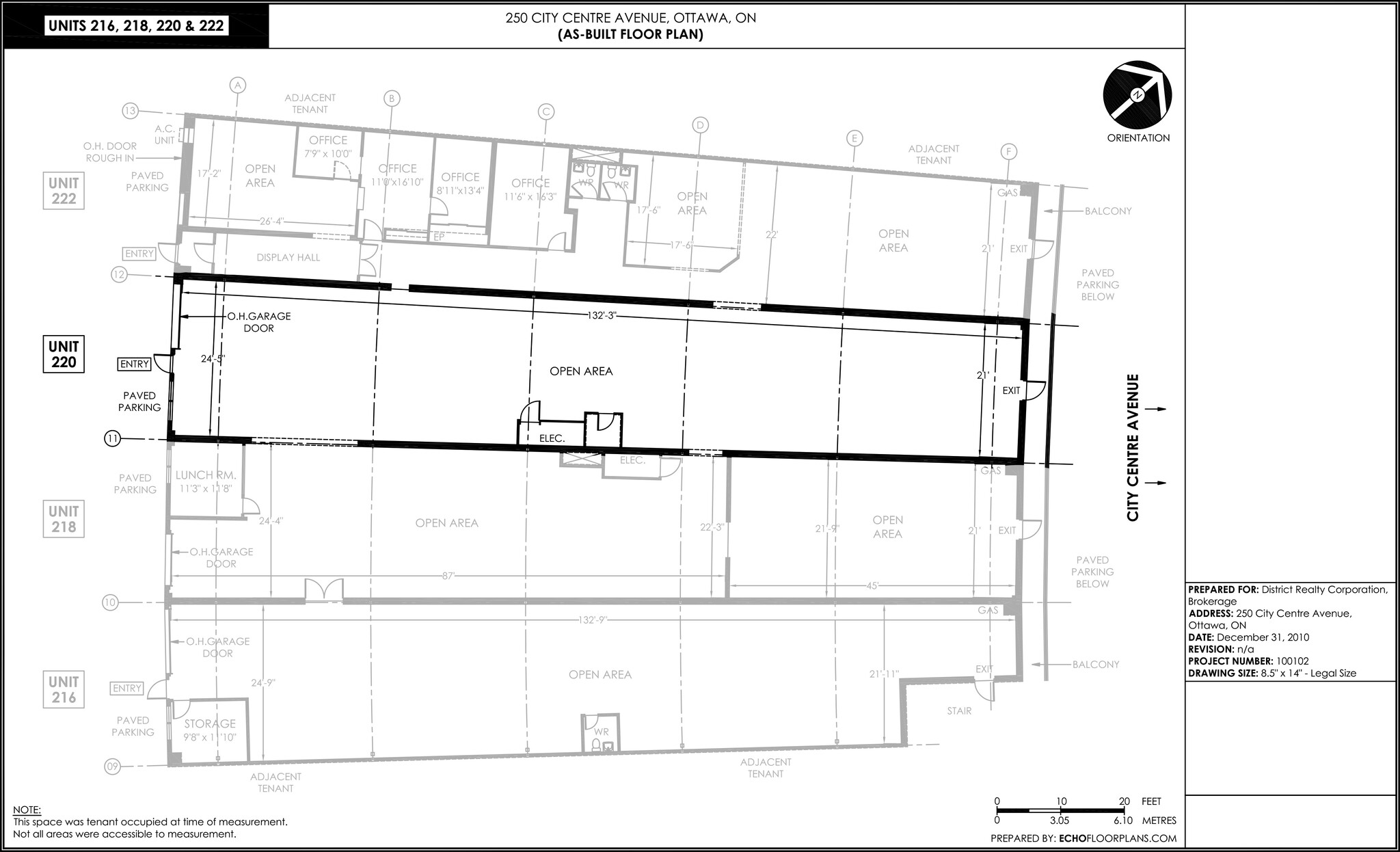 250 City Centre Ave, Ottawa, ON for lease Floor Plan- Image 1 of 6