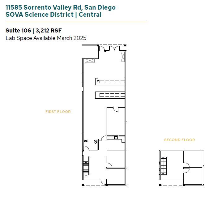 11555 Sorrento Valley Rd, San Diego, CA à louer Plan d’étage- Image 1 de 1