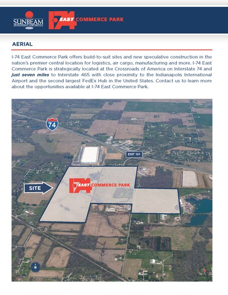 I-74 East Commerce Park 1, Indianapolis, IN for lease - Aerial - Image 2 of 2