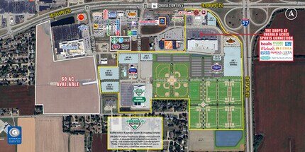 I-57 & Charleston Ave E, Mattoon, IL - Aérien  Vue de la carte - Image1