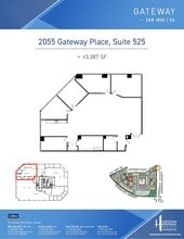 2033 Gateway Pl, San Jose, CA à louer Plan d’étage- Image 1 de 1