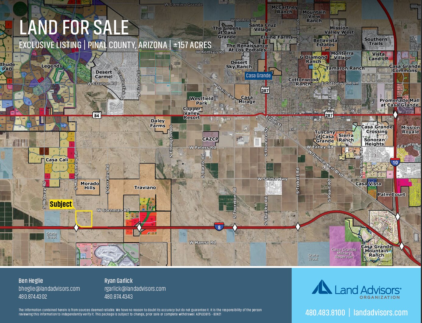 00 S Montgomery Rd, Casa Grande, AZ à vendre Aérien- Image 1 de 2
