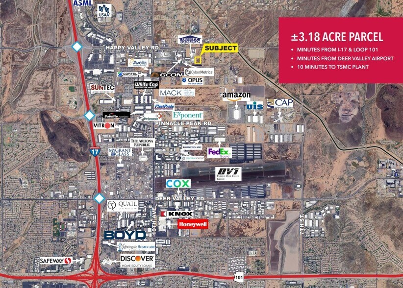 13th Ave & Happy Valley, Phoenix, AZ for sale - Aerial - Image 2 of 3