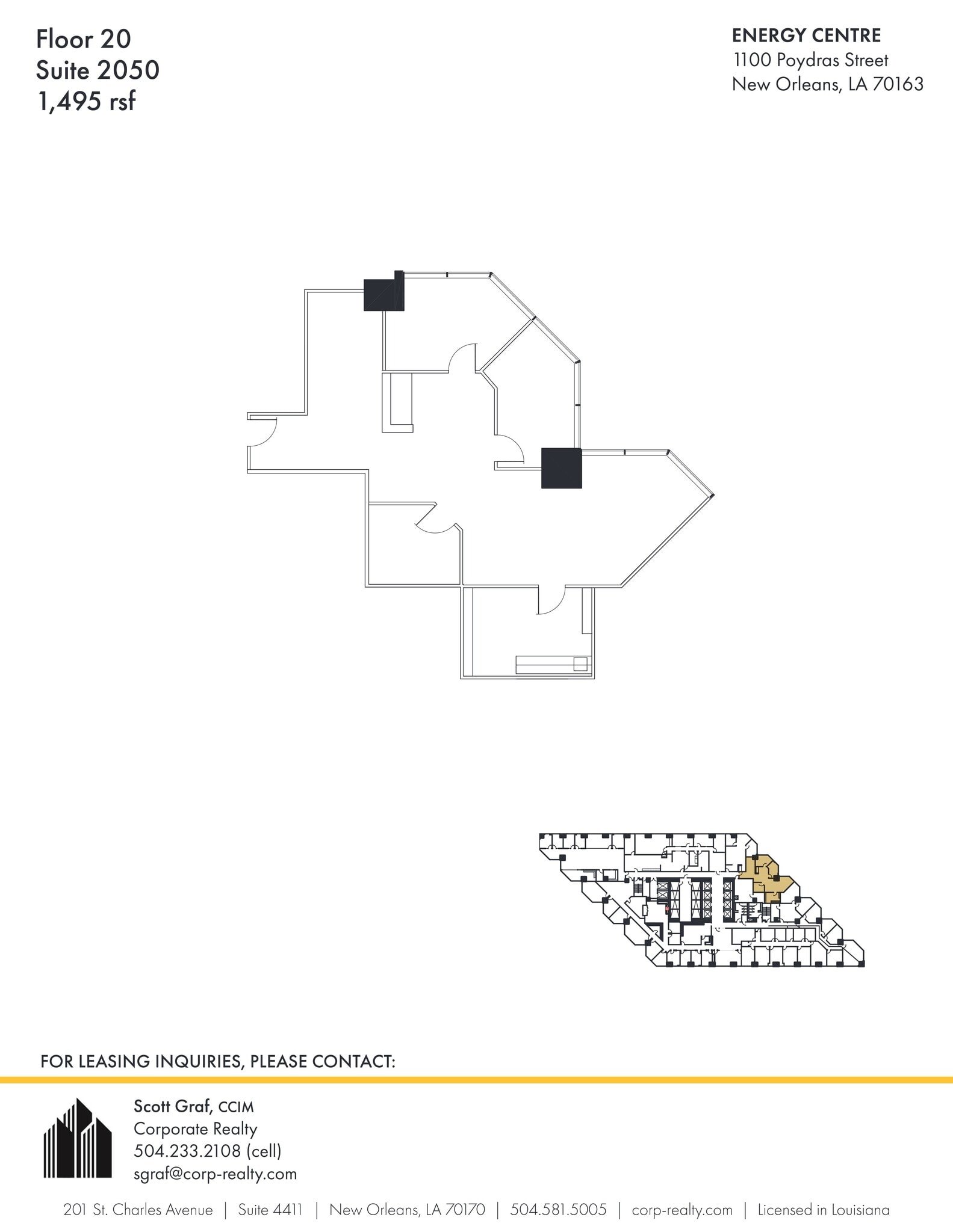 1100 Poydras St, New Orleans, LA for lease Site Plan- Image 1 of 1