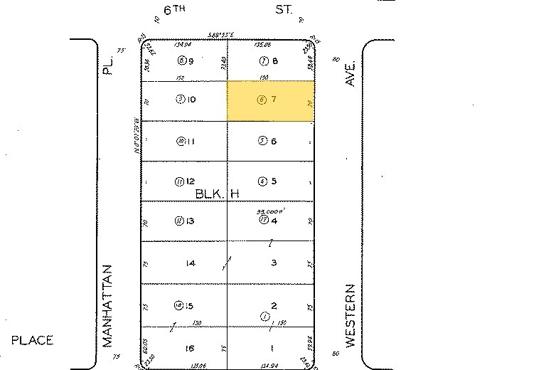 607 S Western Ave, Los Angeles, CA for lease - Plat Map - Image 2 of 16