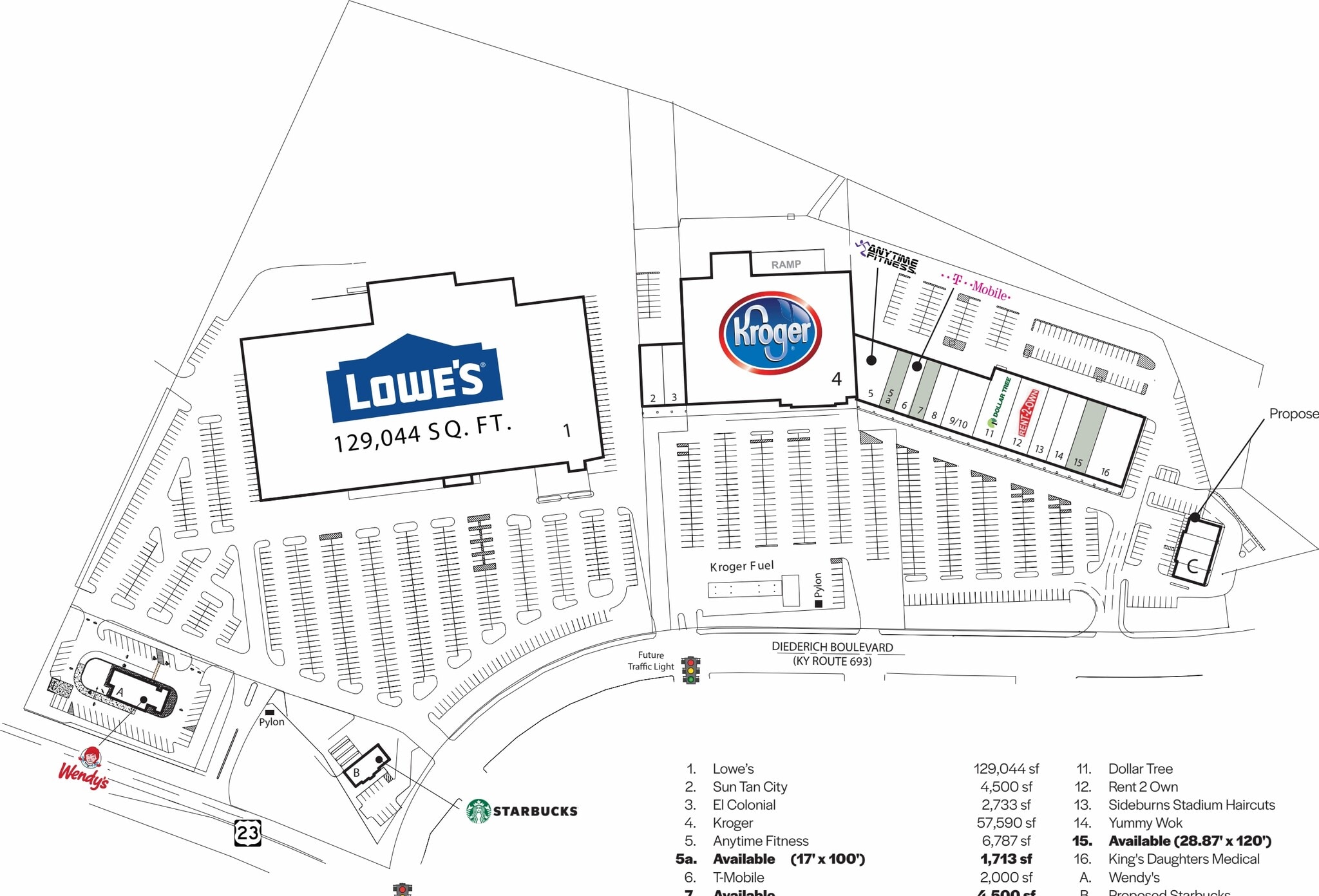 349-704 Diederich Blvd, Ashland, KY à louer Plan de site- Image 1 de 1