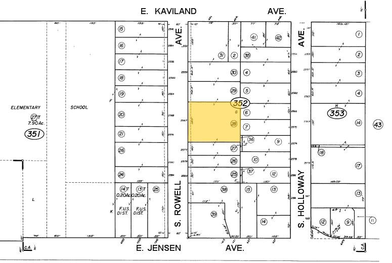 2567 S Rowell Ave, Fresno, CA for sale - Plat Map - Image 2 of 26