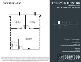 4538 Centerview Dr, San Antonio, TX à louer Plan d  tage- Image 1 de 1