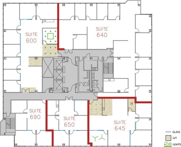 611 Anton Blvd, Costa Mesa, CA à louer Plan d’étage- Image 1 de 1