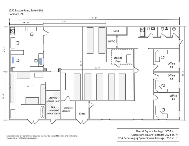 1250 Easton Rd, Horsham, PA à louer - Plan d’étage - Image 3 de 4