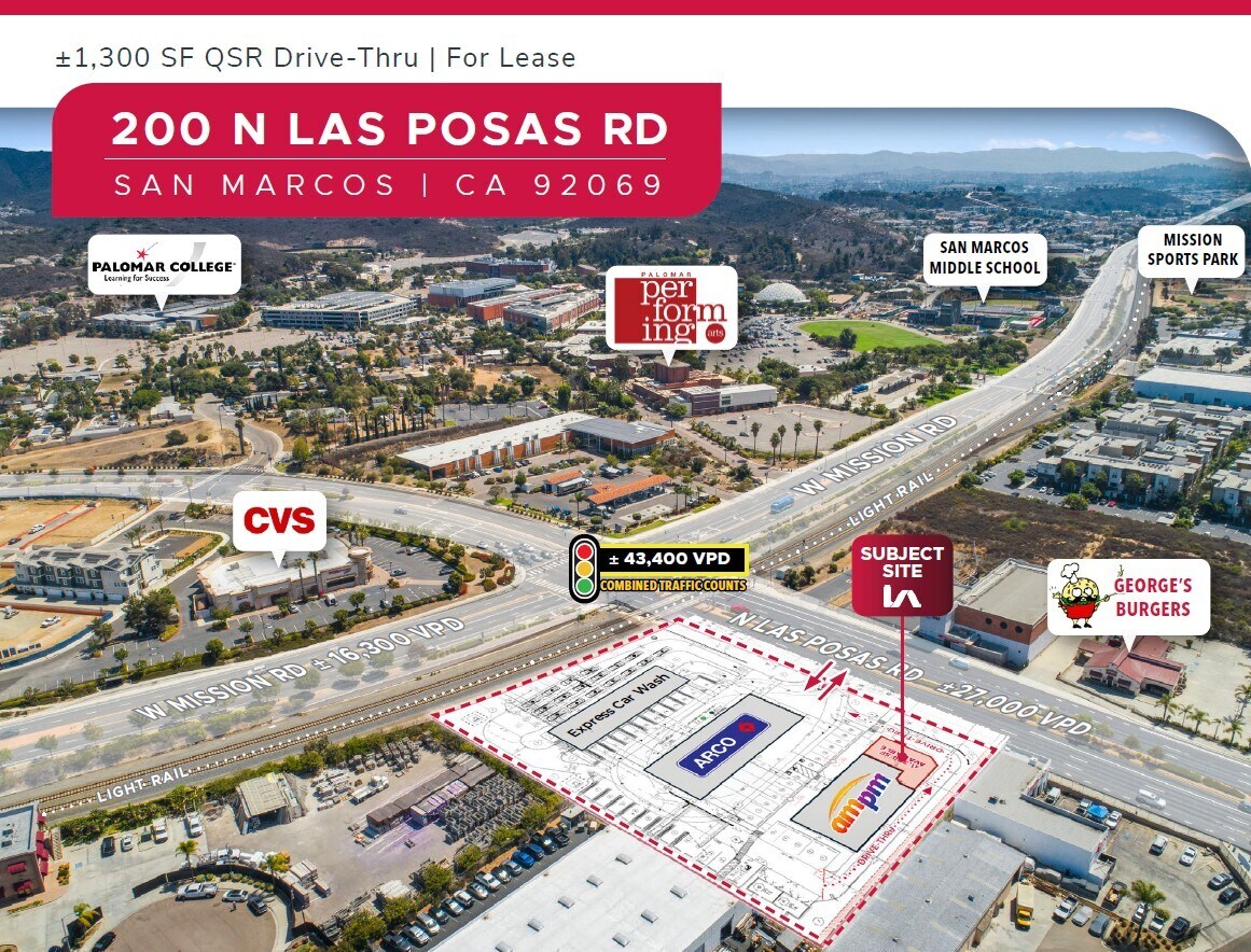 200 N Las Posas Rd, San Marcos, CA for lease Aerial- Image 1 of 6