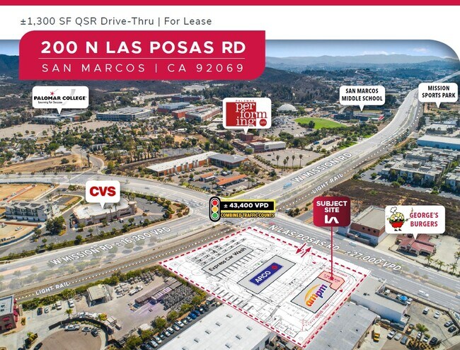 Plus de détails pour 200 N Las Posas Rd, San Marcos, CA - Commerce de détail à louer