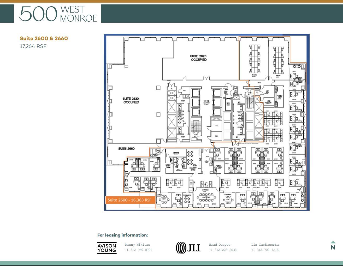 500 West Monroe St, Chicago, IL à louer Plan d  tage- Image 1 de 1