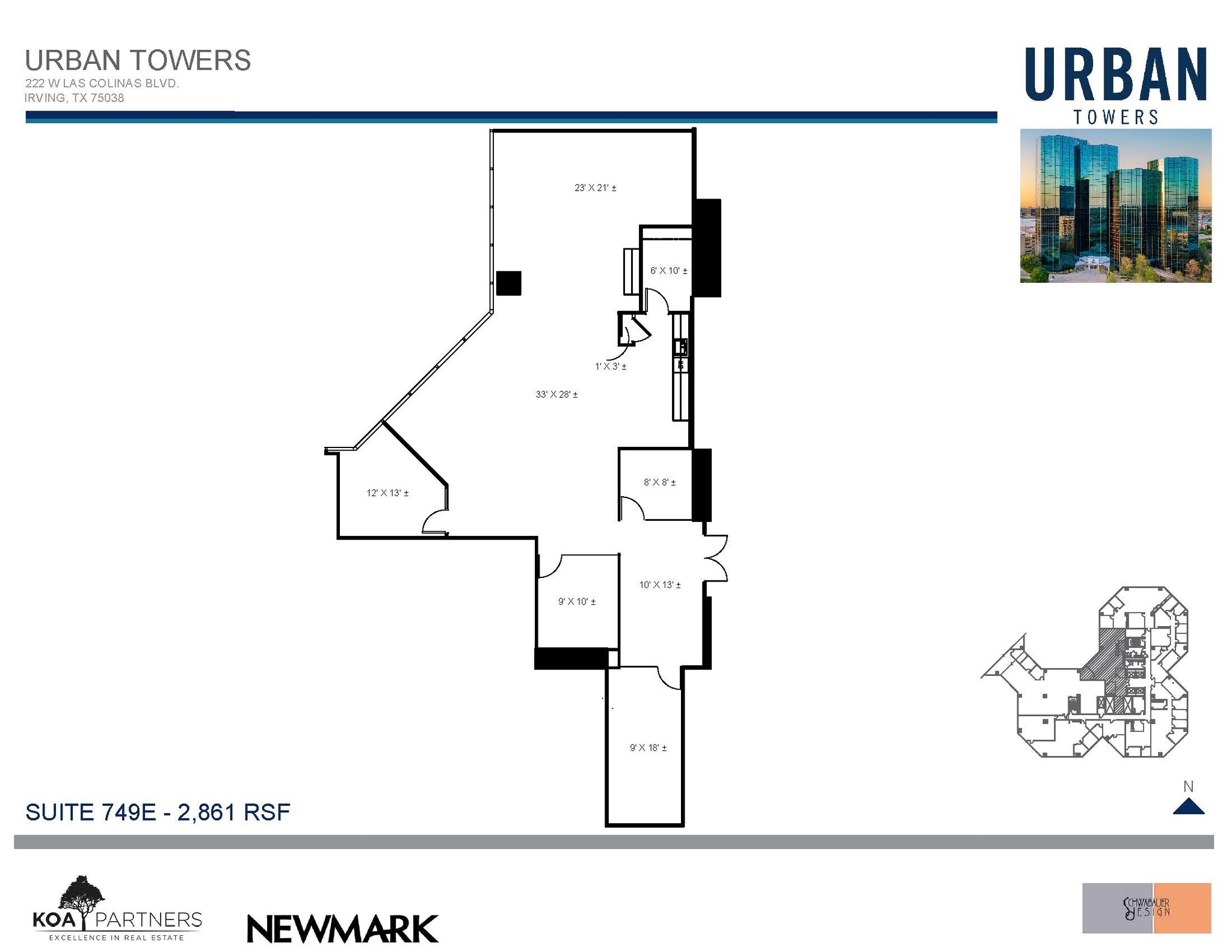 222 W Las Colinas Blvd, Irving, TX à louer Plan d’étage- Image 1 de 1