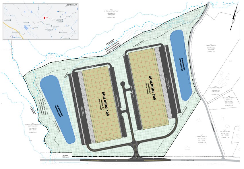 1725 & 1727 Wayne Poultry Road, Pendergrass, GA for sale - Site Plan - Image 3 of 5