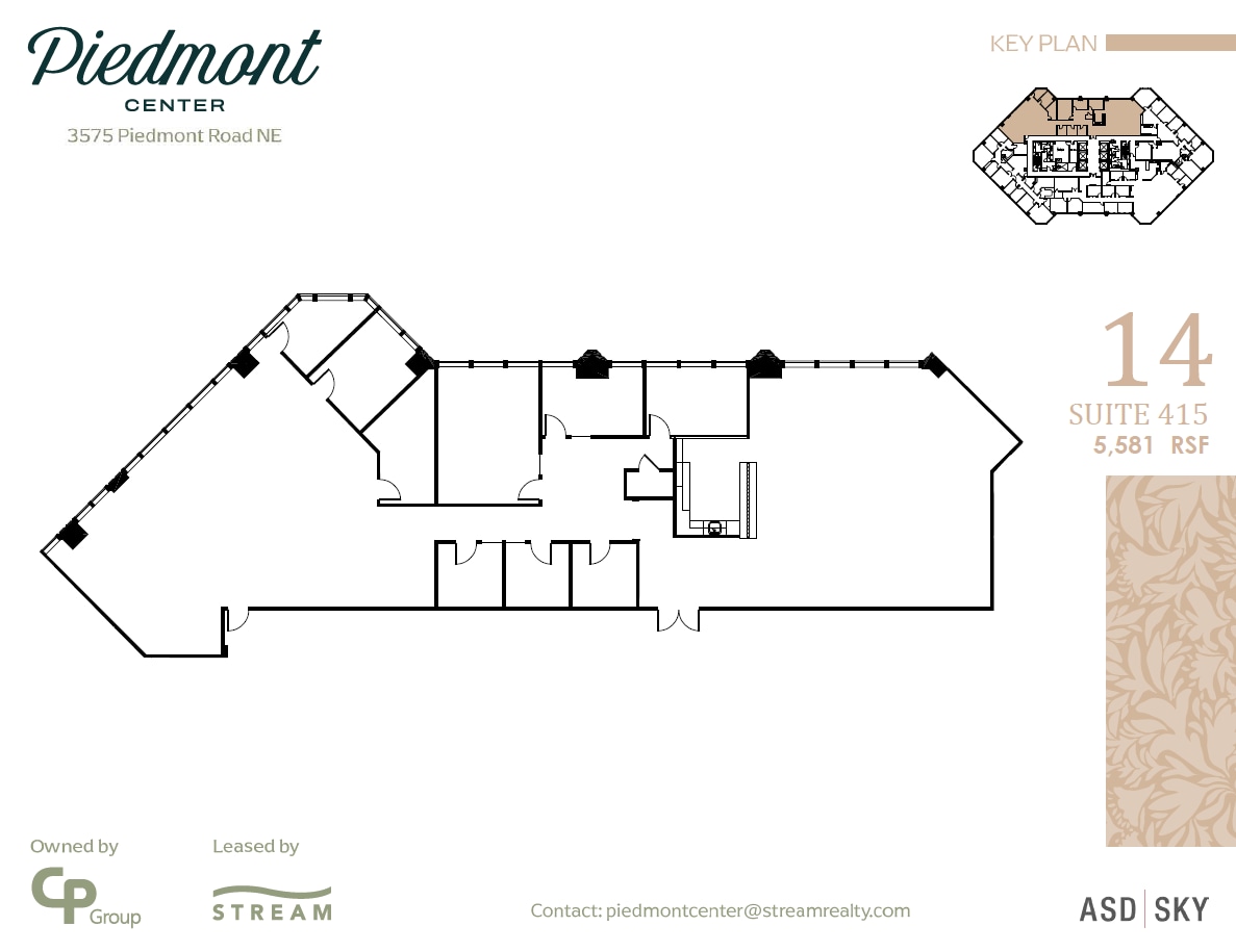 3495 Piedmont Rd NE, Atlanta, GA à louer Plan d’étage- Image 1 de 1