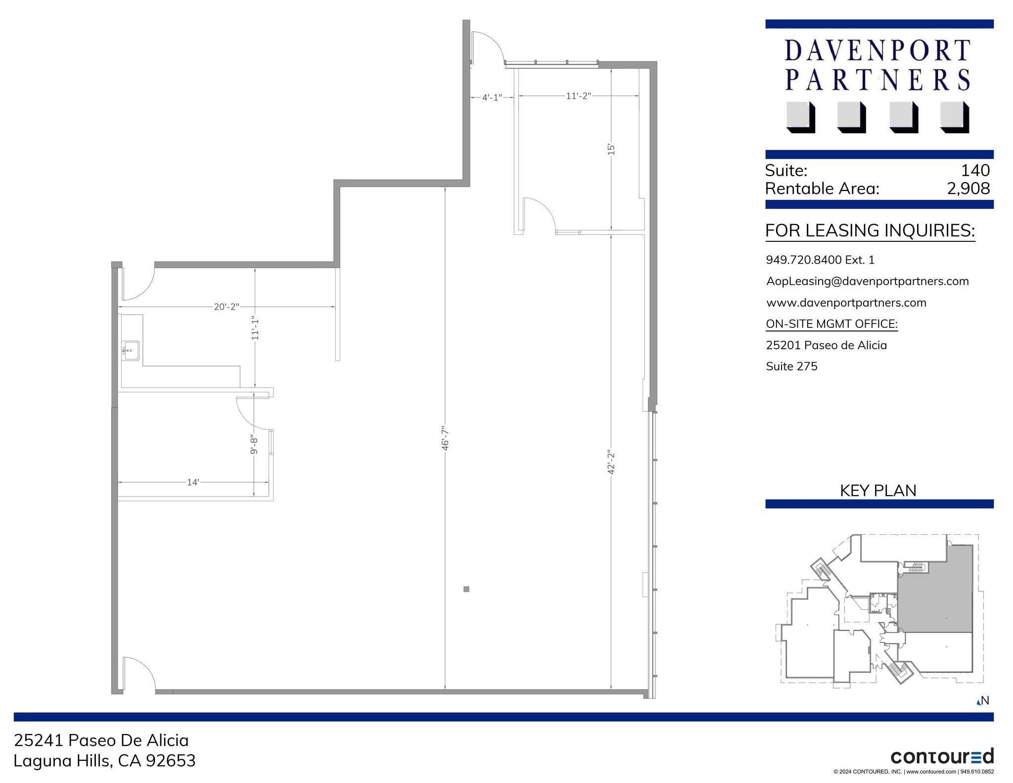 25231 Paseo de Alicia, Laguna Hills, CA à louer Plan de site- Image 1 de 1