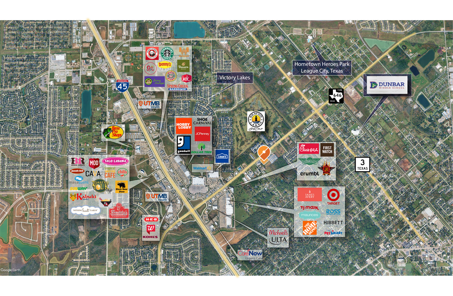1062 FM 646 Rd W, Dickinson, TX for lease - Aerial - Image 2 of 6