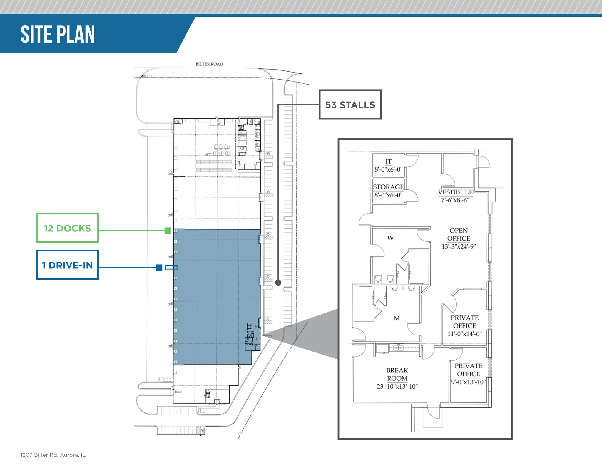 1207 Bilter Rd, Aurora, IL à louer Plan d’étage- Image 1 de 1