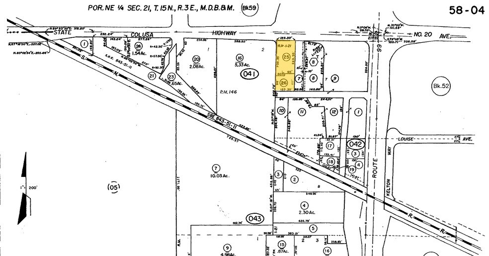 1368 Colusa Hwy, Yuba City, CA à vendre - Plan cadastral - Image 2 de 2