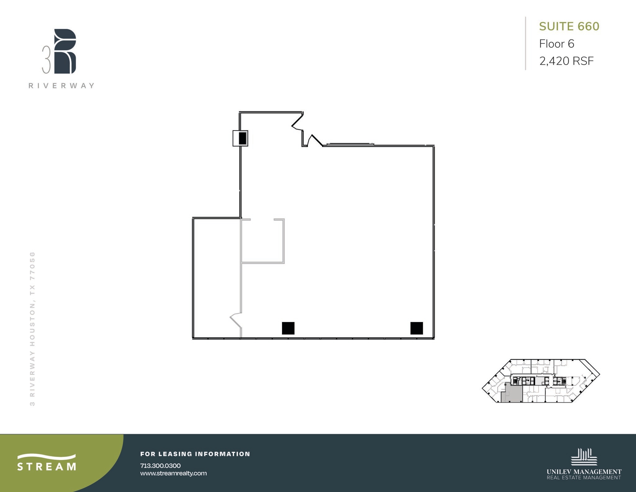 3 Riverway, Houston, TX for lease Floor Plan- Image 1 of 2