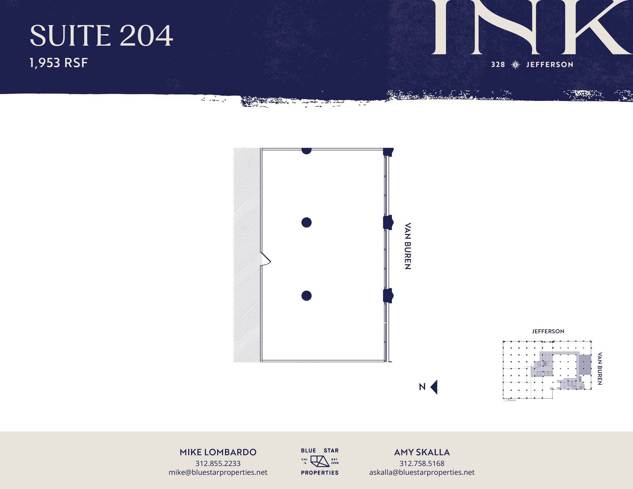328 S Jefferson St, Chicago, IL à louer Plan d’étage- Image 1 de 1