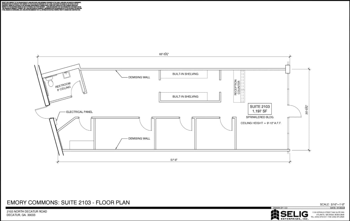 2095 N Decatur Rd, Decatur, GA à louer Plan d’étage- Image 1 de 1