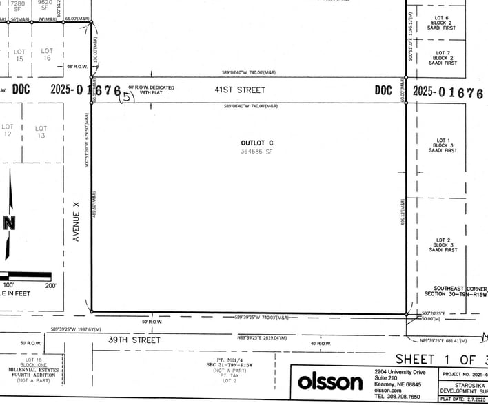 3903 Avenue X, Kearney, NE for sale - Plat Map - Image 1 of 3