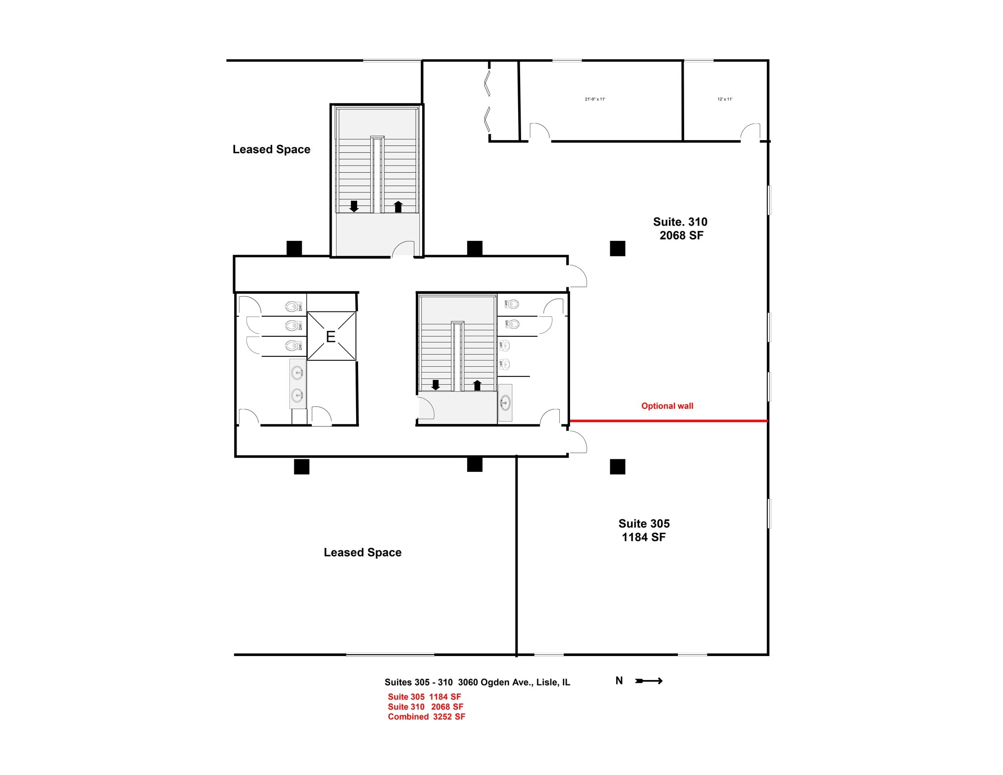 3060-3080 Ogden Ave, Lisle, IL à louer Plan de site- Image 1 de 1