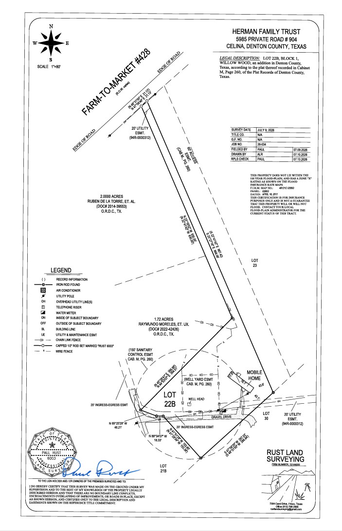 5985 Private Rd, Celina, TX for sale Plat Map- Image 1 of 2