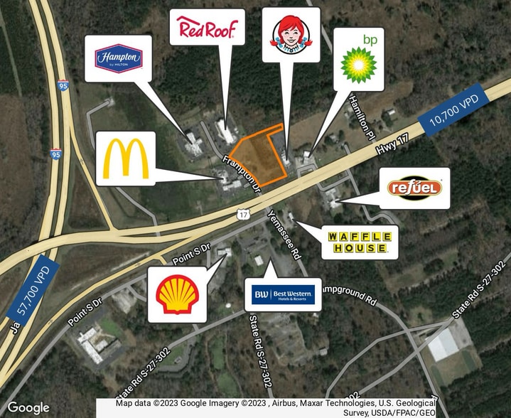 647 Kings Hwy, Yemassee, SC à louer - Aérien - Image 2 de 3