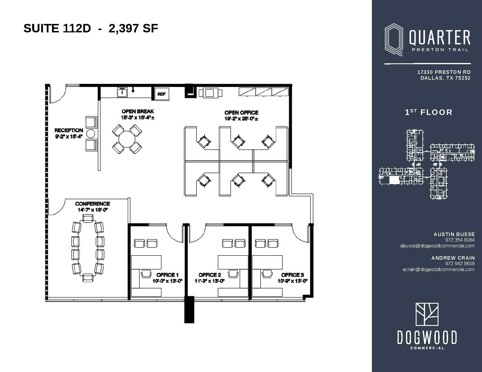 17330 Preston Rd, Dallas, TX à louer Plan d’étage- Image 1 de 1