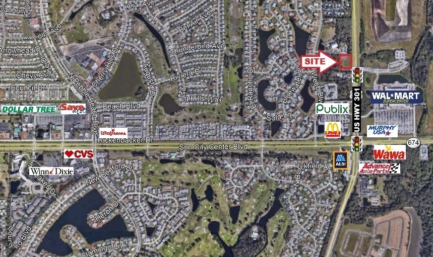 US HWY 301 & Cape Stone Ave, Sun City Center, FL for sale - Aerial - Image 1 of 1